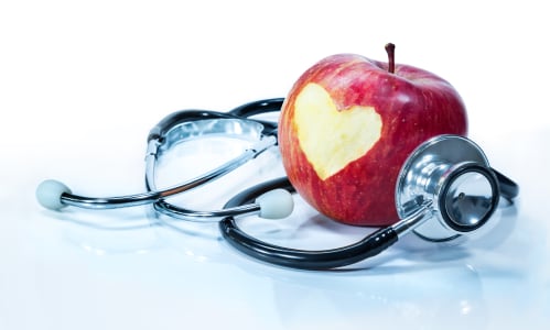 Heart Healthy Apple and Stethoscope